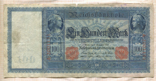 100 марок. Германия 1909г