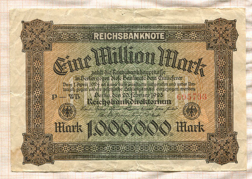 1000000 марок. Германия 1923г