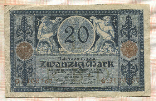 20 марок. Германия 1915г