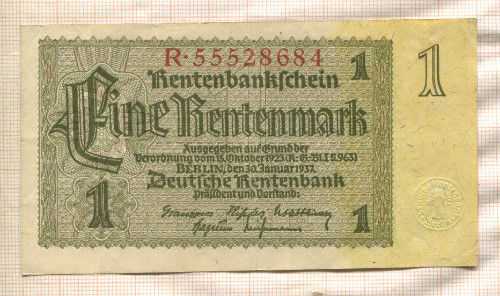 1 марка. Германия 1937г