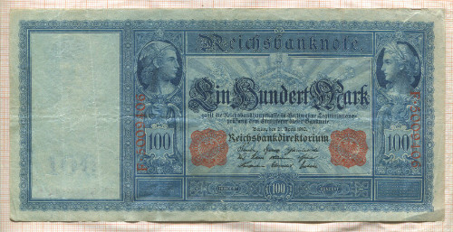 100 марок. Германия 1910г