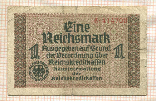 1 марка. Германия 1939г