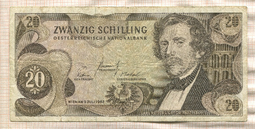 20 шиллингов. Австрия 1967г