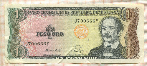 1 песо. Доминикана
