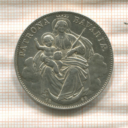 1 талер. Бавария 1868г