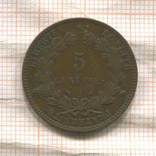 5 сантимов. Франция 1896г