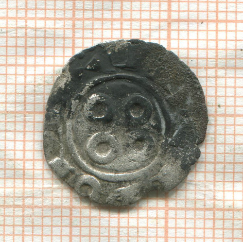 Денар. Франция. Нарбон 1080-1120 гг. (деформация)