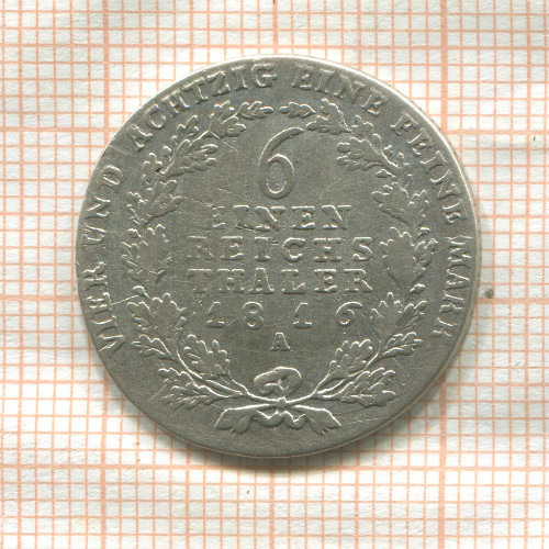 1/6 талера. Пруссия 1816г