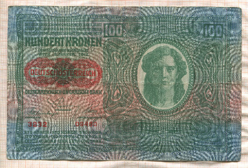 100 крон. Австро-Венгрия 1912г
