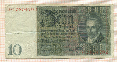 10 марок. Германия 1929г