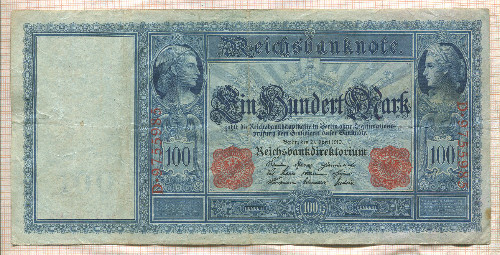 100 марок. Германия 1910г