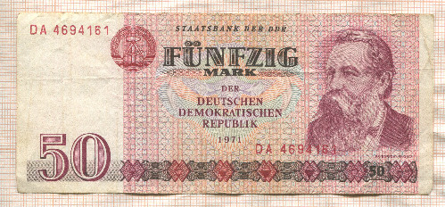 50 марок. ГДР 1971г