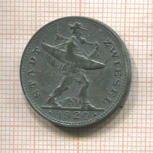 Нотгельд. 20 пфеннигов. Германия. Цвизель