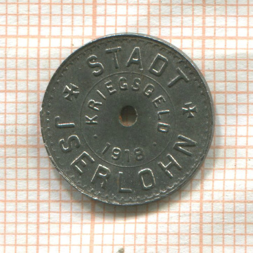 Нотгельд. 1 пфенниг. Германия. Изерлон