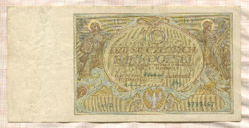 10 злотых. Польша 1929г
