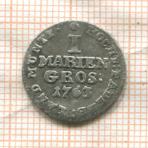 1 мариенгрош. Падерборн 1763г