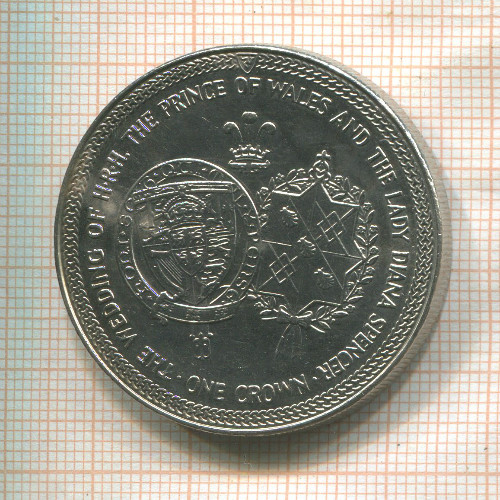 1 крона. Остров Мэн 1981г