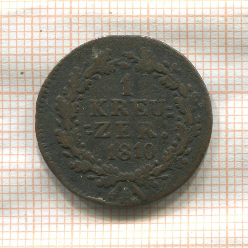 1 крейцер. Нассау 1810г