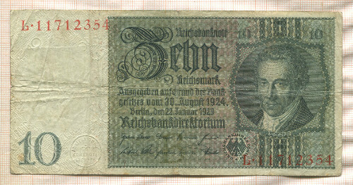 10 марок. Германия 1929г