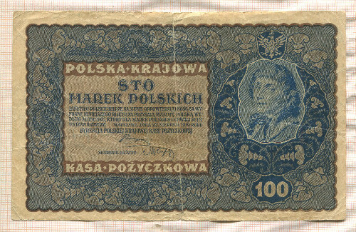 100 марок. Польша 1919г
