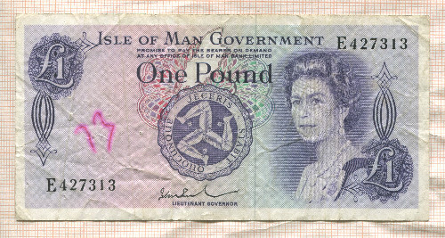 1 фунт. Остров Мэн