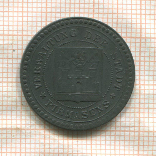 Нотгельд. 50 пфеннигов. Германия. Пирмазенс