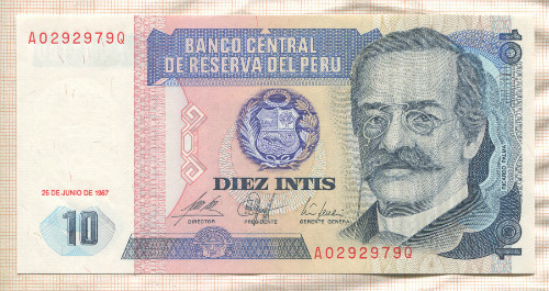 10 инти. Перу 1987г