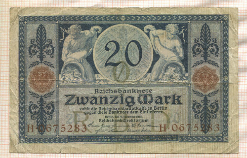 20 марок. Германия 1915г