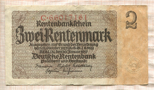2 марки. Германия 1937г