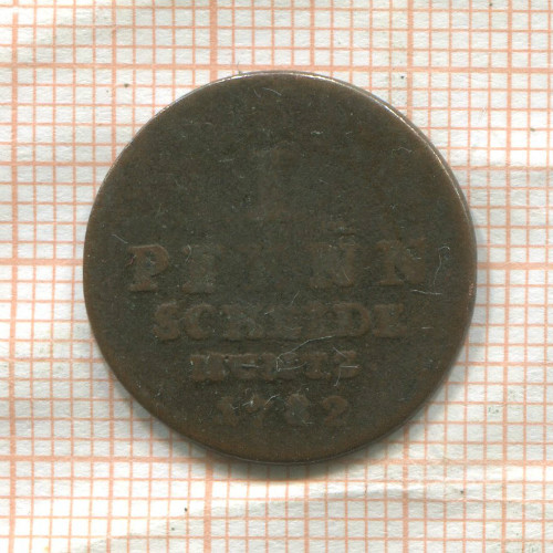 1 пфенниг. Брауншвейг-Люнебург-Каленберг-Ганновер 1782г
