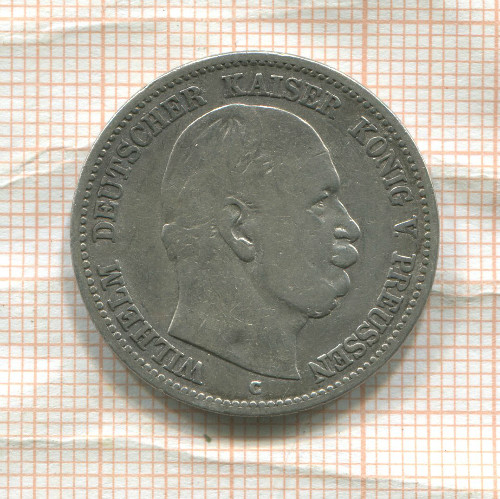 2 марки. Пруссия 1876г