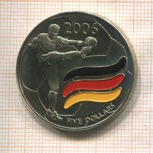 5 долларов. Либерия 2003г