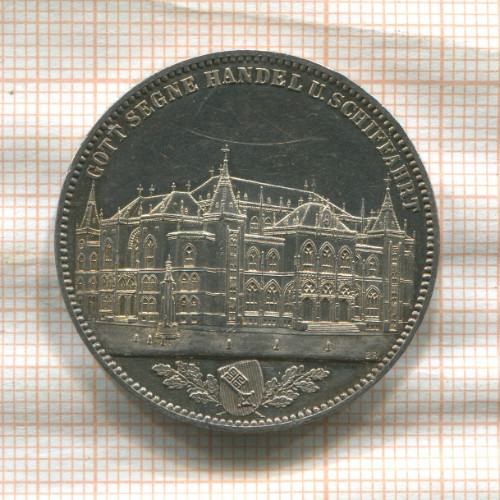 1 талер. Бремен. ПРУФ 1864г