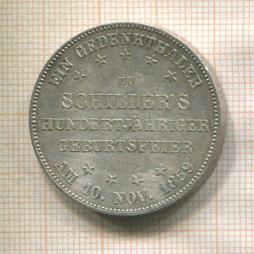 1 талер. Франкфурт 1859г