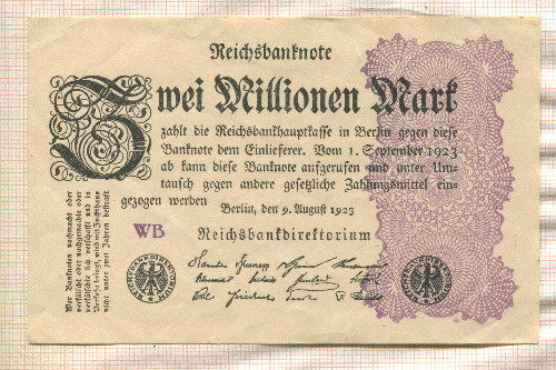 2000000 марок. Германия 1923г