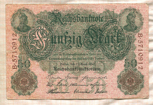 50 марок. Германия 1910г