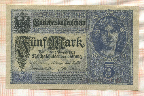 5 марок. Германия 1917г