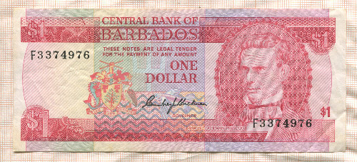 1 доллар. Барбадос