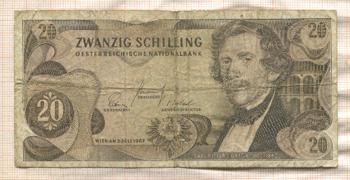 20 шиллингов. Австрия 1967г
