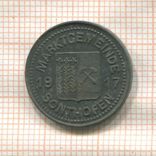 Нотгельд. 10 пфеннигов. Германия. Зонтхофен