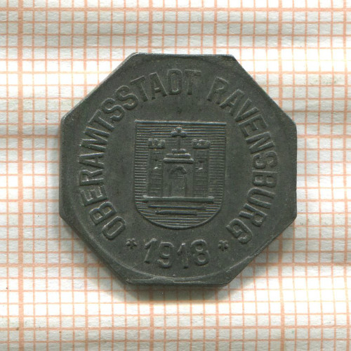 Нотгельд. 10 пфеннигов. Германия. Равенсбург