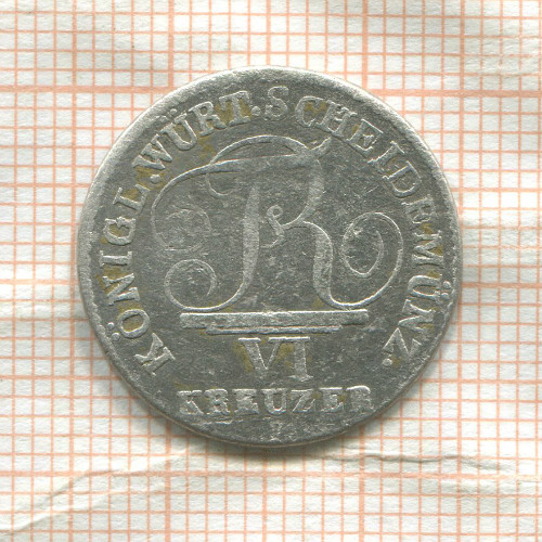 6 крейцеров. Вюртемберг 1810г