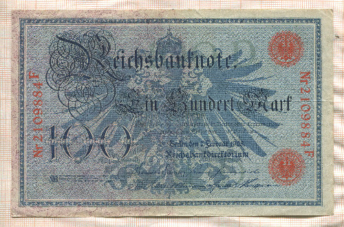 100 марок. Германия 1908г