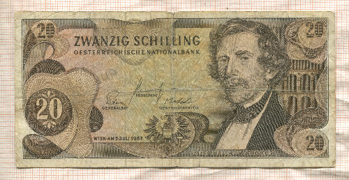 20 шиллингов. Австрия 1967г
