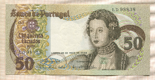 50 эскудо. Португалия 1968г