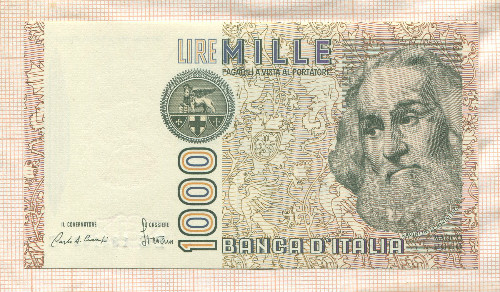 1000 лир. Италия 1982г