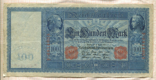 100 марок. Германия 1910г