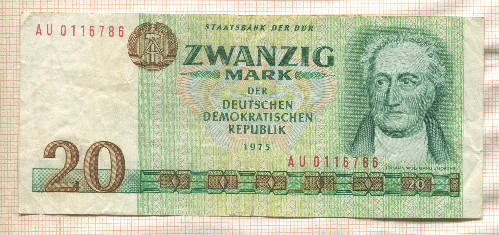 20 марок. ГДР 1975г