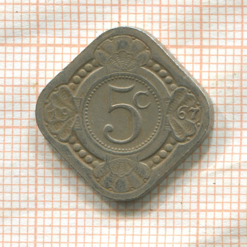 5 центов. Нидерландские Антильские острова 1967г