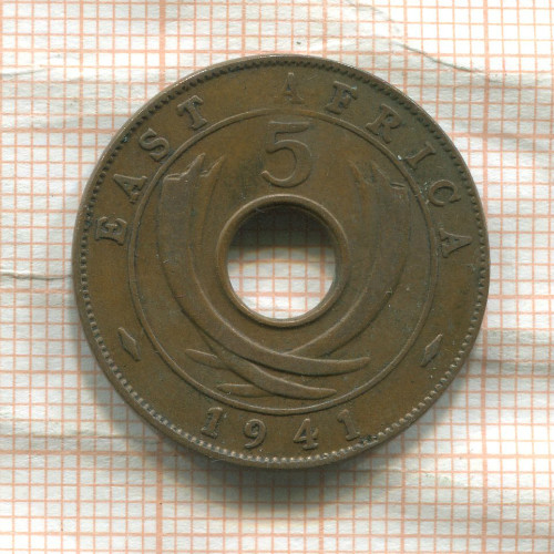 5 центов. Восточная Африка 1941г